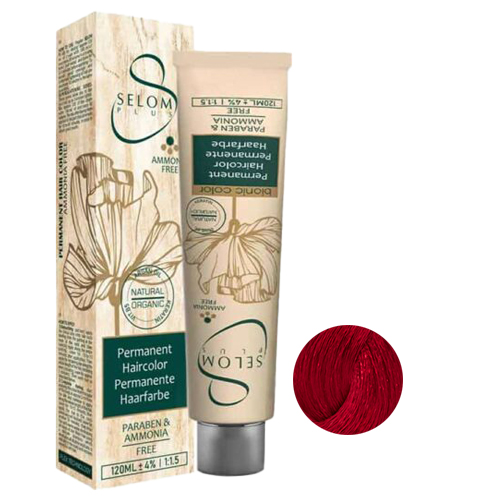 7-66-2.jpg رنگ مو بدون آمونیاک سلوم شماره 66-7 حجم 120 میل رنگ قرمز آتشین - تصویر 1