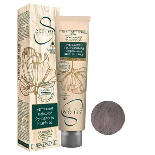 8-01-4.jpg رنگ مو بدون آمونیاک سلوم شماره 01-8 حجم 120 میل رنگ بلوند خاکستری روشن - تصویر 1